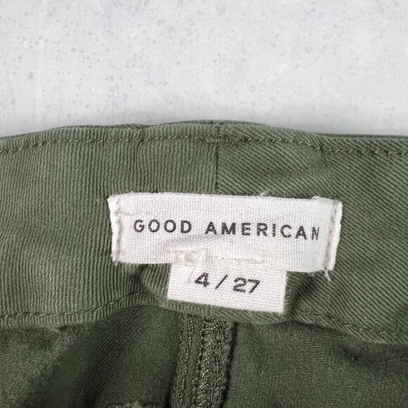 Good American Jeans Women's 26x26* Good Classic Straight Crop Green Denim Tag 27 - Picture 7 of 16